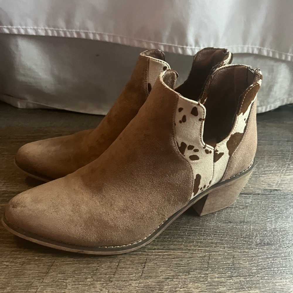 Brown Suede Ankle Boots